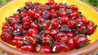 FAMOUS AZERBAIJANI SOUR CHERRY SALAD RECIPE  PERFECT FOR MEAT DISHES AND KEBABS 