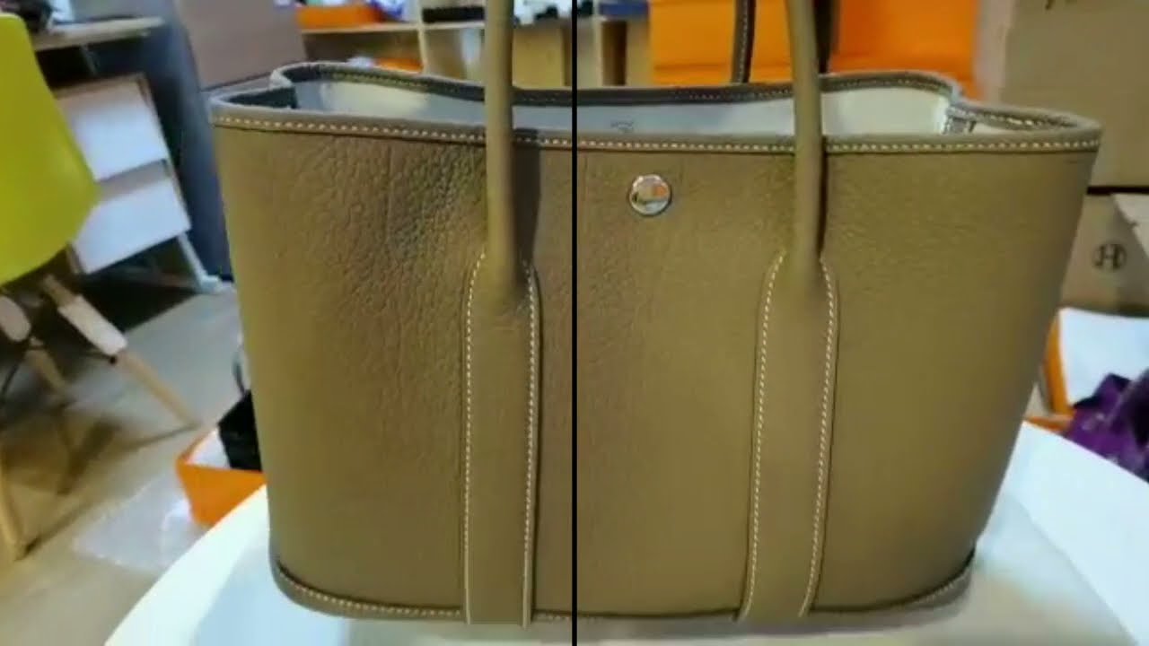 Hermes Garden Party 30 in rare Etoupe Negoda leather