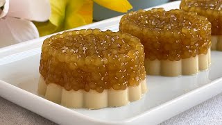 Gula Melaka Sago Agar-agar Jelly | Agar agar Recipes | Sago & Jelly Desserts | 马六甲西米燕菜糕食谱, 燕菜糕食谱