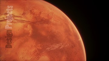 Animated Planet Mars. High quality CG animation on stars background