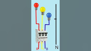3 phase mcb connection in 3D animation in Hindi #electrical #mcb #electronic #how #house #electric