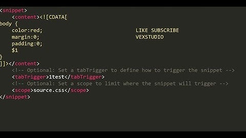 Create a snippet on sublime text 3 |