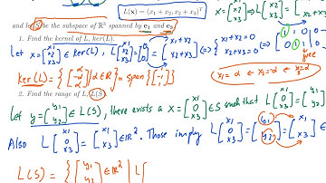 Linear Algebra - Find Kernel and Image of a Subspace