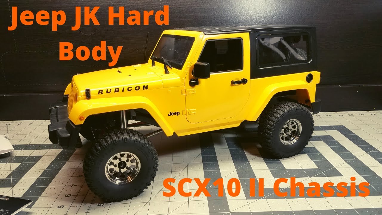 Jeep JK hard body installation on Axial SCX10 ii chassis (Austar or Injora  clone) - YouTube