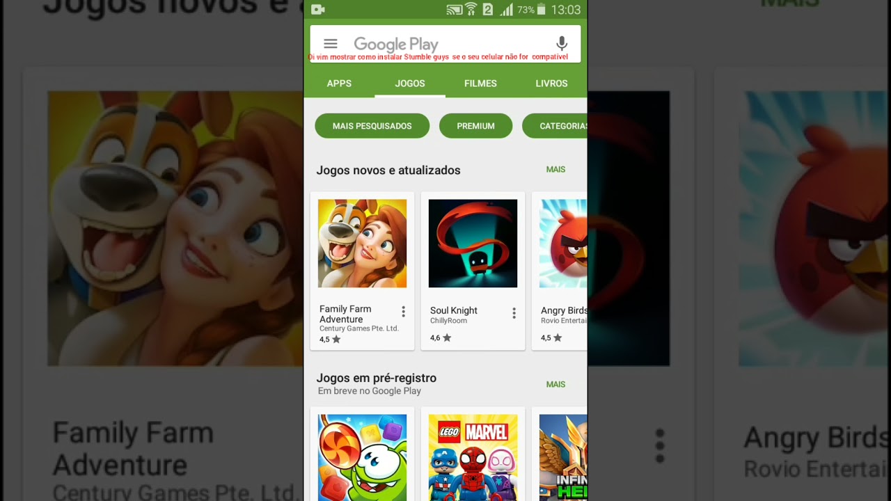 COMO RESOLVER O PROBLEMA “SEU DISPOSITIVO NÃO É COMPATÍVEL” STUMBLE GUYS 
