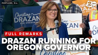 Republican Rep. Christine Drazan announces run for Oregon governor in 2026 - FULL SPEECH