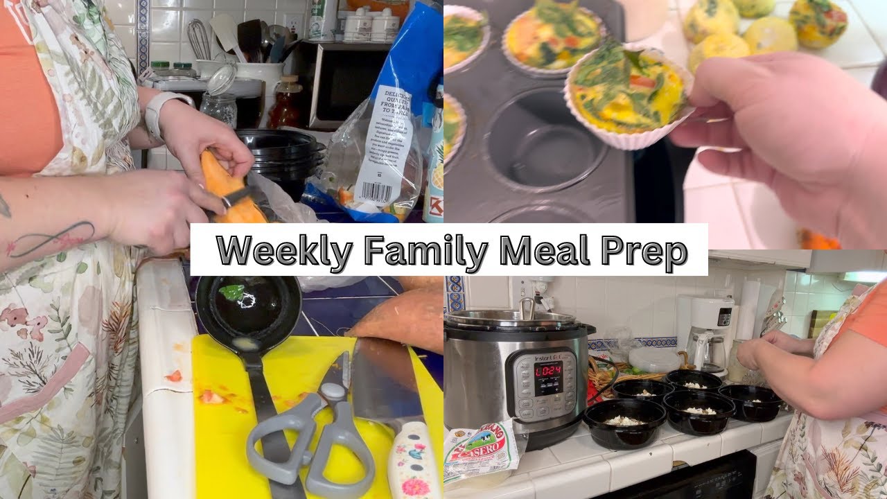 Weekly Large Family Meal Prep Breakfast and Lunch Instant Pot Teacher