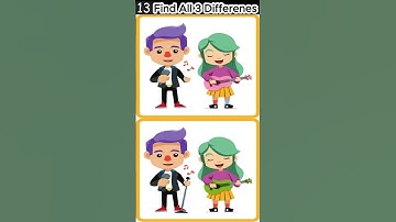 ⏱ 25sec Impossible  Spot 3 Differences #0032