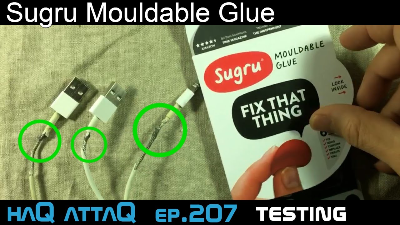 Testing Sugru Mouldable Glue │ Repairing charger cables - haQ attaQ 207 