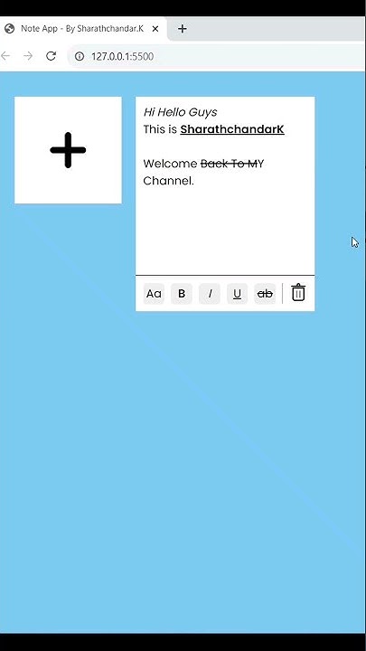 How to create sticky note app using HTML CSS Javascript. Full Video on ...