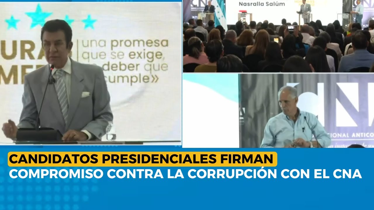 Candidatos presidenciales firman compromiso contra la corrupción con el CNA