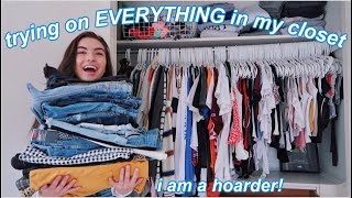 trying on EVERYTHING in my closet