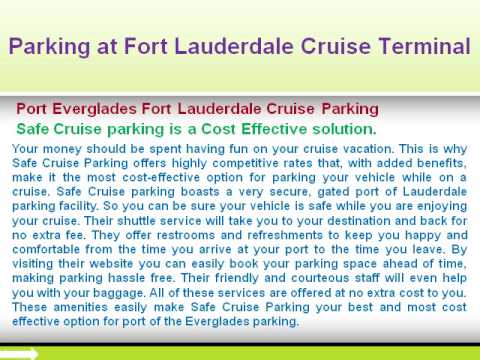 Parking at Fort Lauderdale Cruise Terminal - YouTube
