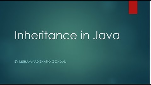 Inheritance in Java Lecture 1 | Urdu
