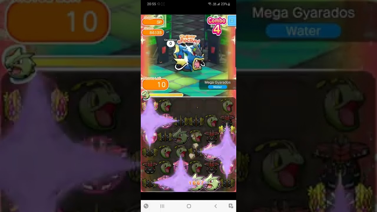 Pokemon Shuffle Mobile Mega Gyarados Competitive Stage ポケとる スマホ版 ランキングステージ 05 22 Youtube