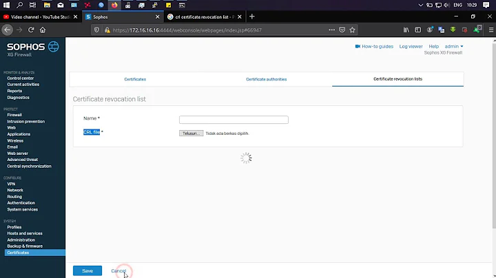 Review Update CRL (Certificate Revocation List) - Sophos XG Firewall