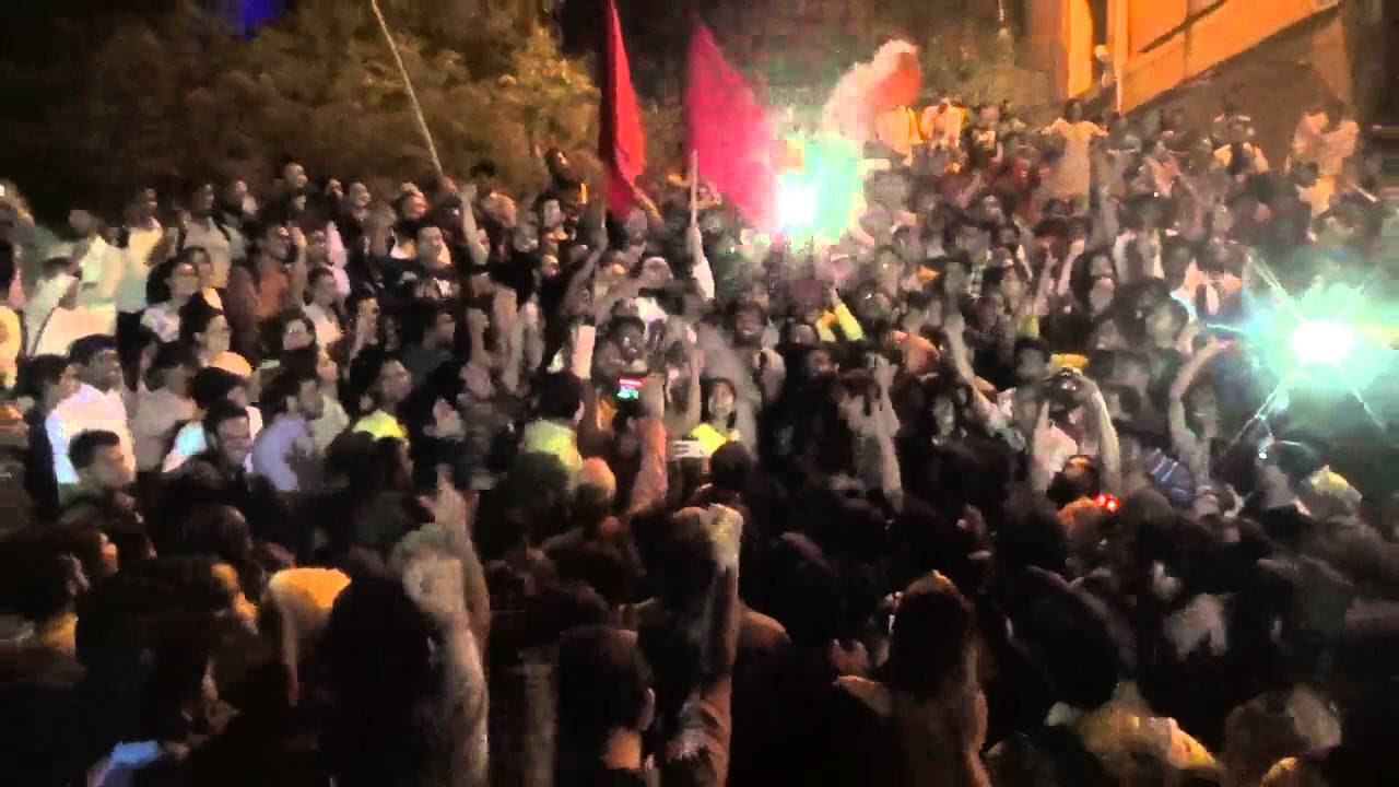 Azadi slogans at JNUs Freedom Square led by Kanhaiya