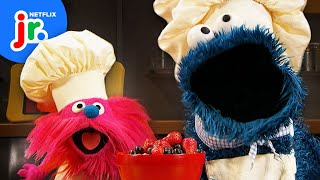 cookie monster makes oatmeal sesame street netflix jr