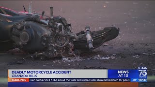 Motorcyclist dies after collision with pickup in Granada Hills