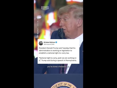 Trump pushes for dangerous federal concealed carry mandate