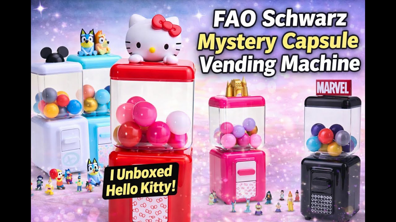 FAO Schwarz Mystery Capsule Vending Machine ~ Unbox Hello Kitty