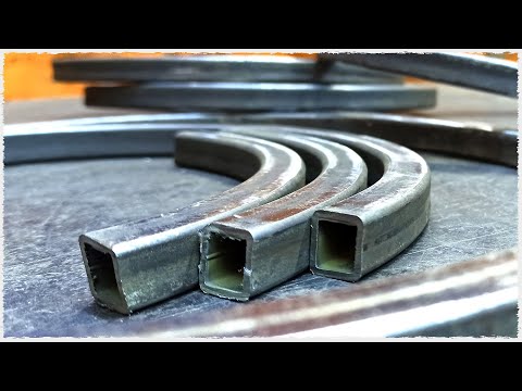 Bending techniques for square pipes and metal rods // Handmade pipe bending template ||