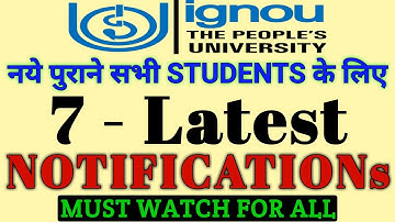 IGNOU 7 LATEST NEW NOTIFICATIONS JUNE 2019 EXAMS ASSIGNMENT STATUS UPDATE By TIPS GURU
