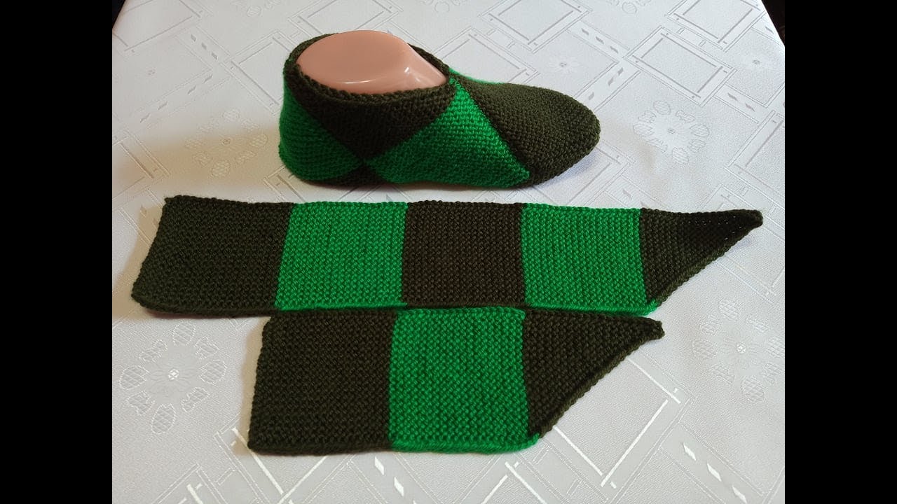 Плетени Терлици - Модел 26 (Knitted Slippers) (Тапочки спицами) (Patik) (Pantufas passo a passo)