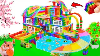 Build the Most Luxurious Villa with a Large Water Slide, Swimming Pool and Elevator for Hamsters