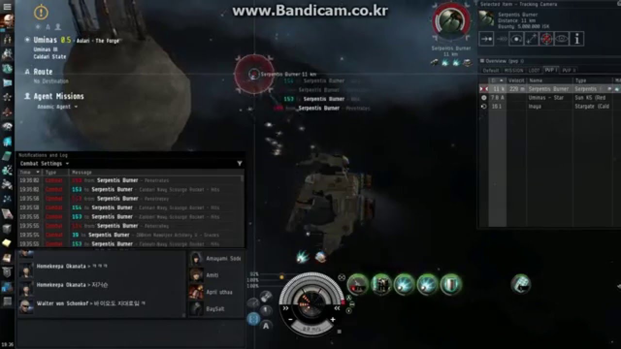 EVE Online Serpentis Burner Mission Hawk Solo YouTube