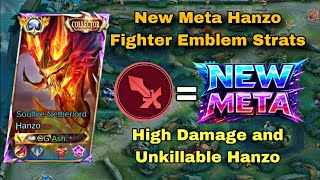 META EMBLEM FIGHTER HANZO TERBARU!!💀 (Build dan rotasi Hanzo baru)