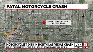 Motorcycle rider killed in North Las Vegas crash; suspect in custody