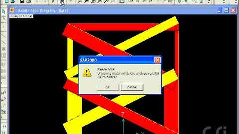 sap2000- زده کړه 17 Tension only bracing V14S