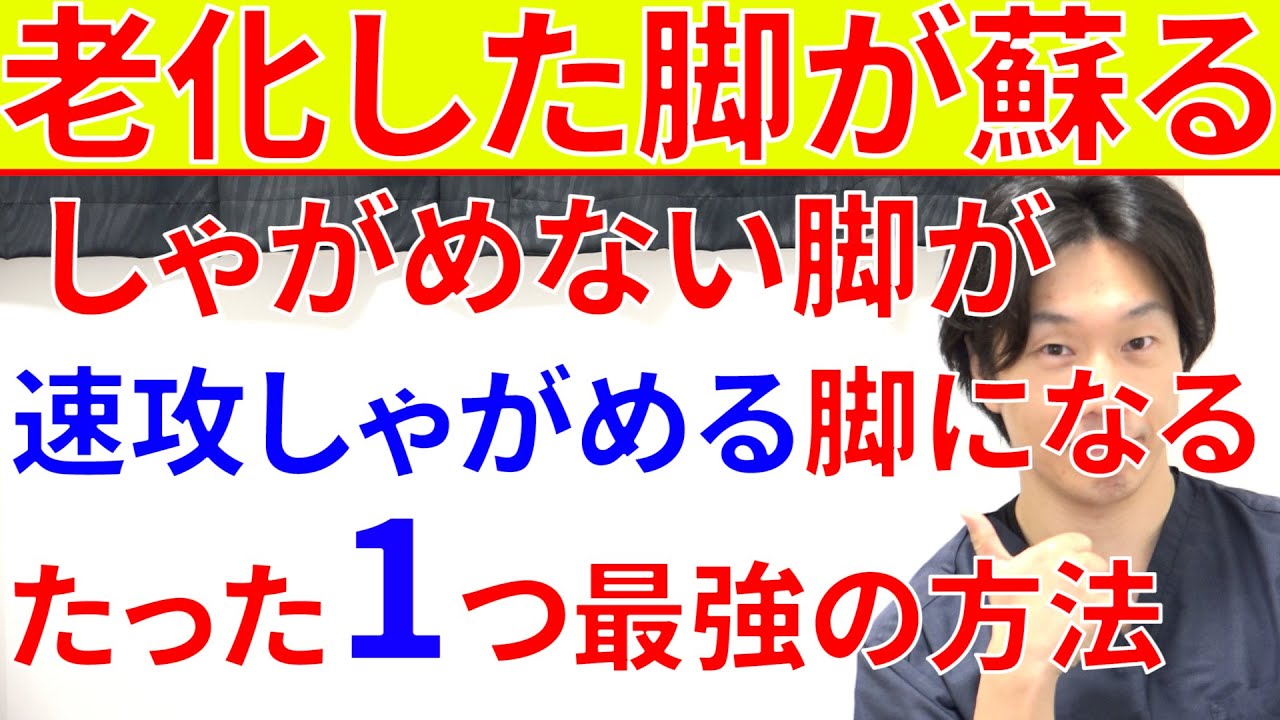 歳取ってしゃがめなくなってしまったら絶対にやるべきしゃがめる脚になる為の最強トレーニング!