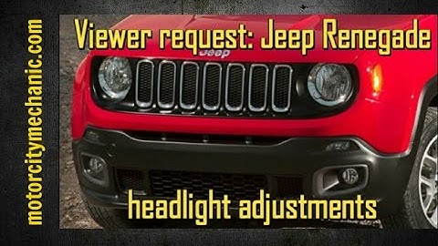 Viewer request:  Jeep Renegade headlight adjustments
