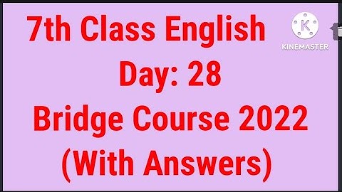 bridge course 7th class english day 28 answers/setu abhyas 7th std english activity 28 with answers