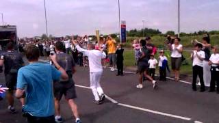 Olympic Torch. B&Q. Yarmouth