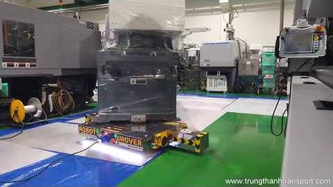 #Di_Dời_Lắp _Đặt #Máy_Ép_Nhựa Trong #PhòngSạch Bằng Rùa Điện Robot Mover 40T  Vận Tải Trung Thành.