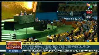UN General Assembly debates draft resolution against the U.S. economic blockade on Cuba