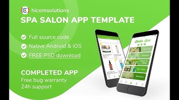 Spa Beauty Salon Mobile App Template, Script, Source Code for Sale
