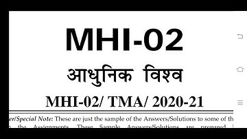 MHI 2 Ignou Solved Assignment 2020-21