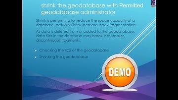 50 Shrink the Geodatabase with Permitted Geodatabase Administrator