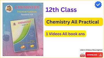 12e scheikunde praktische oplossing, alle antwoorden, wetenschap 12e Maharashtra, HSC praktische ...