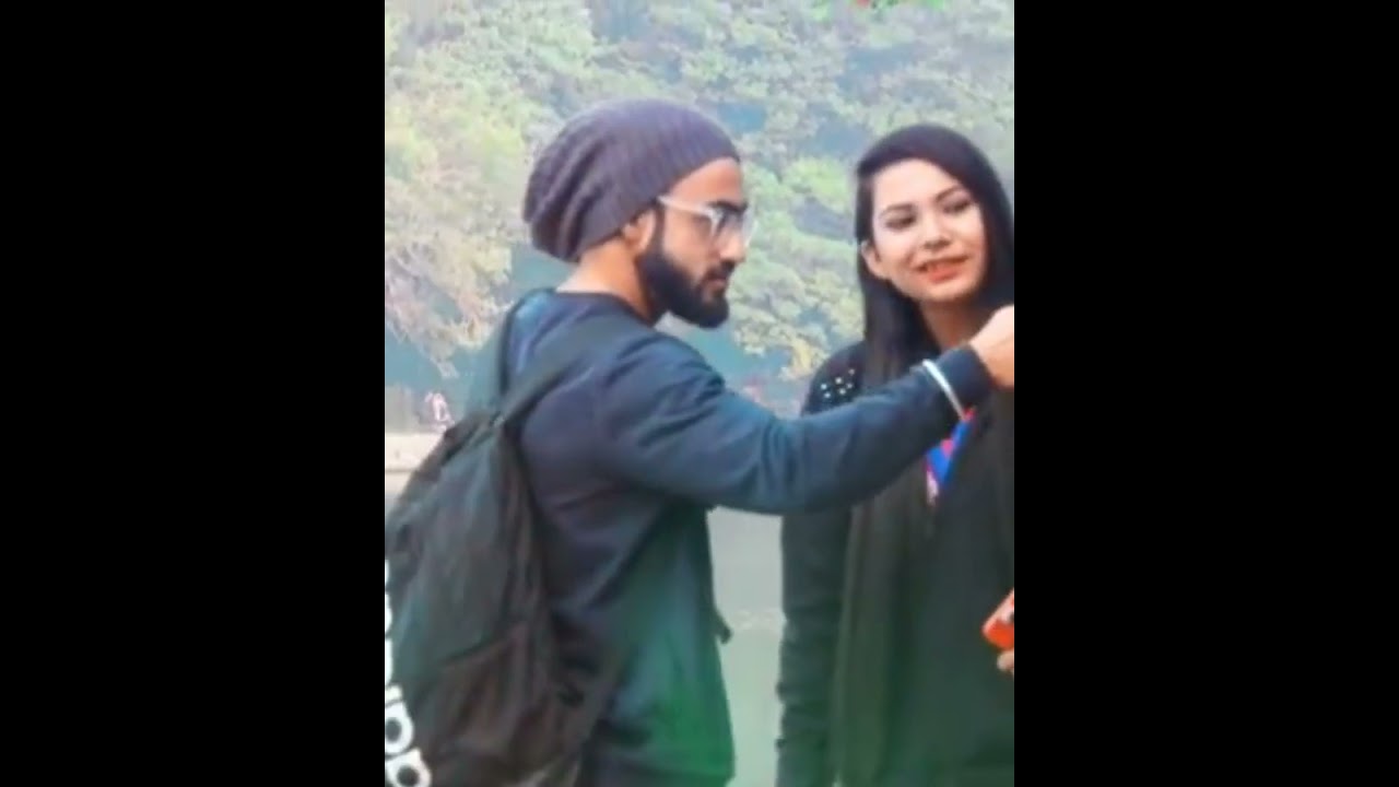 Pulling cute girls cheeks prank on cute girls 