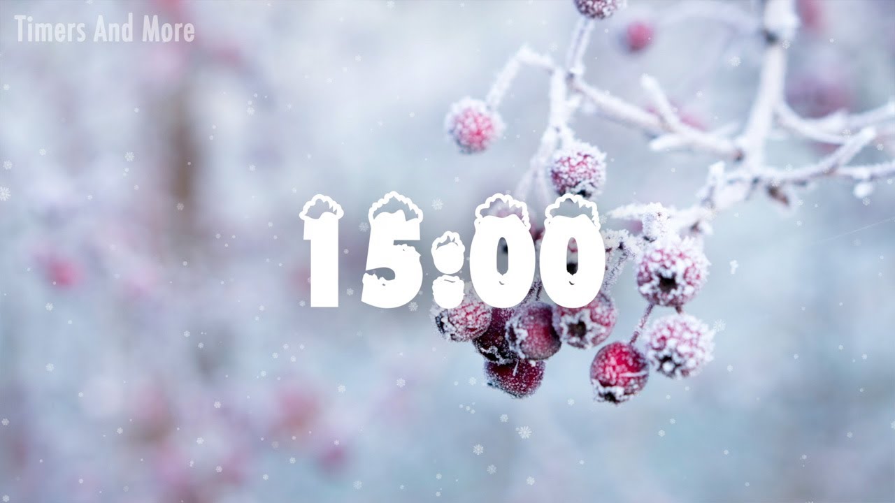15 Minute Winter Theme Timer Relaxing music and Alarm
