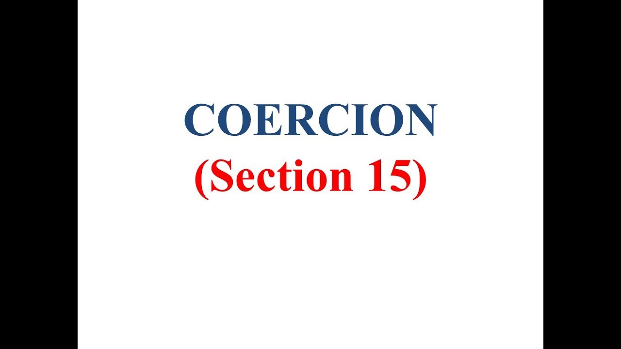 Coercion YouTube