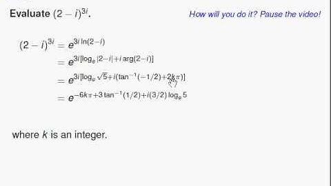 Complex Powers: An Example