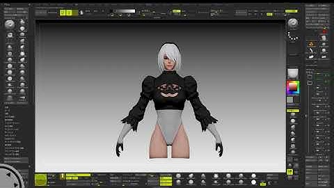2B - NieR:Automata Modeling Part 2 ReTopology with ZBrush