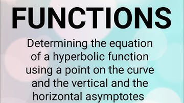Finding the equation of a hyperbolic function using a graph #asymptotes #intercepts #shifttotheleft