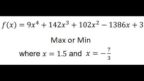 Grade 12 Advanced Functions - Classifying max or min using Instantaneous rate of change (Ch 2.5)